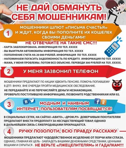 Не дай обмануть себя мошенникам