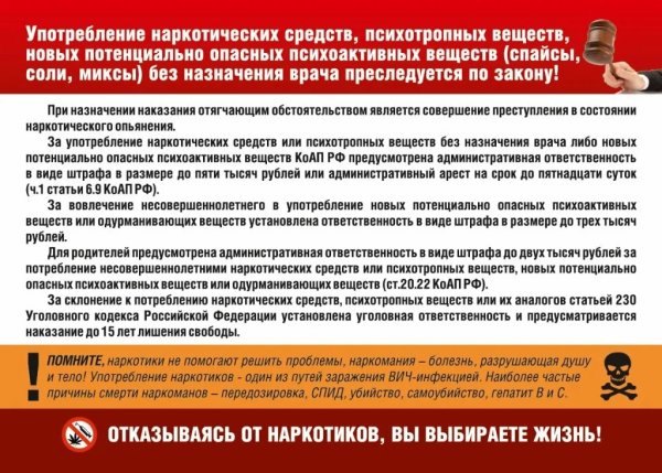Отказываясь от наркотиков - Вы выбираете жизнь!